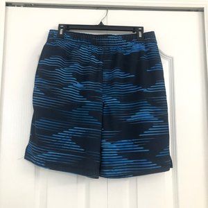 Speedo mens tech volley swim shorts blue/black medium